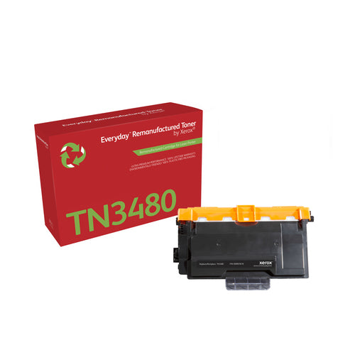 Everyday Remanufactured Black Toner by Xerox replaces Brother TN3480, High Capacity Everyday Remanufactured Black Toner by Xerox replaces Brother TN3480, High Capacity